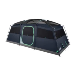 Coleman Sunlodge™ 10-Person Camping Tent, Blue Nights -Camp To Explore Shop 10P20CABIN20CONVENTIONAL Blue20Nights 2 Front Angle Fly20Off Windows20Up 1