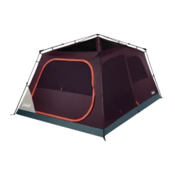 Coleman Skylodge™ 10-Person Instant Camping Tent, Blackberry 18 Coleman Skylodge™ 10-Person Instant Camping Tent, Blackberry -Camp To Explore Shop 10P CbnInstntIntrnlScrnRm BB 1 FrontAngleRight FlyOff WindowsUp