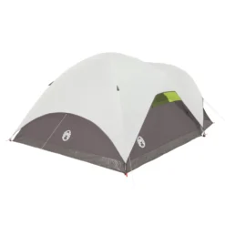 Coleman 6-Person Steel Creek™ Fast Pitch™ Dome Camping Tent With Screen Room, Green -Camp To Explore Shop 2000018059 rear