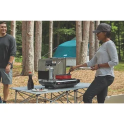 Coleman Deluxe Tabletop Propane 2-in-1 Grill/Stove, 2-Burner -Camp To Explore Shop 2000020925185 FINAL