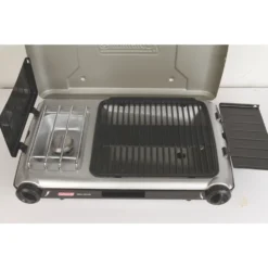 Coleman Deluxe Tabletop Propane 2-in-1 Grill/Stove, 2-Burner -Camp To Explore Shop 2000020925 r 06