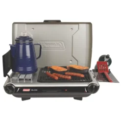 Coleman Deluxe Tabletop Propane 2-in-1 Grill/Stove, 2-Burner -Camp To Explore Shop 2000020925 r 12