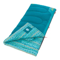 Coleman Kids 50°F Cool-Weather Sleeping Bag, Teal