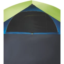 Coleman 4-Person Dark Room Sundome Tent -Camp To Explore Shop 2000032253 coleman dark room tent 4p interior side window unzipped green turquoise detail 1