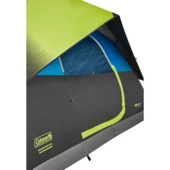 Coleman 6-Person Dark Room Sundome Tent -Camp To Explore Shop 2000032254 coleman dark room tent 6p awning green turquoise detail 15B15D