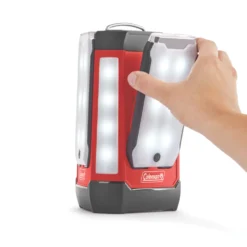 Coleman 3-panel 600 Lumen Lantern 13 Coleman 3-panel 600 Lumen Lantern -Camp To Explore Shop 2000032684 coleman multi panel expansion 3 panel lantern trio red straight on 4