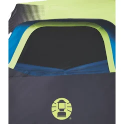 Coleman 10-Person Dark Room Instant Cabin Tent With Rainfly -Camp To Explore Shop 2000032730 coleman dark room tent 10p interior side window unzipped green turquoise detail 1