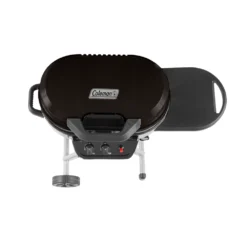 Coleman RoadTrip® 225 Portable Stand-Up Propane Grill -Camp To Explore Shop 2000033048 225 Stand Up Coleman Black Overhead on Grill Closed20copy