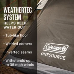 Coleman OneSource™ Rechargeable 6-Person Camping Dome Tent With Airflow System & LED Lighting -Camp To Explore Shop 2000035457 OneSource ATF 6 1 1