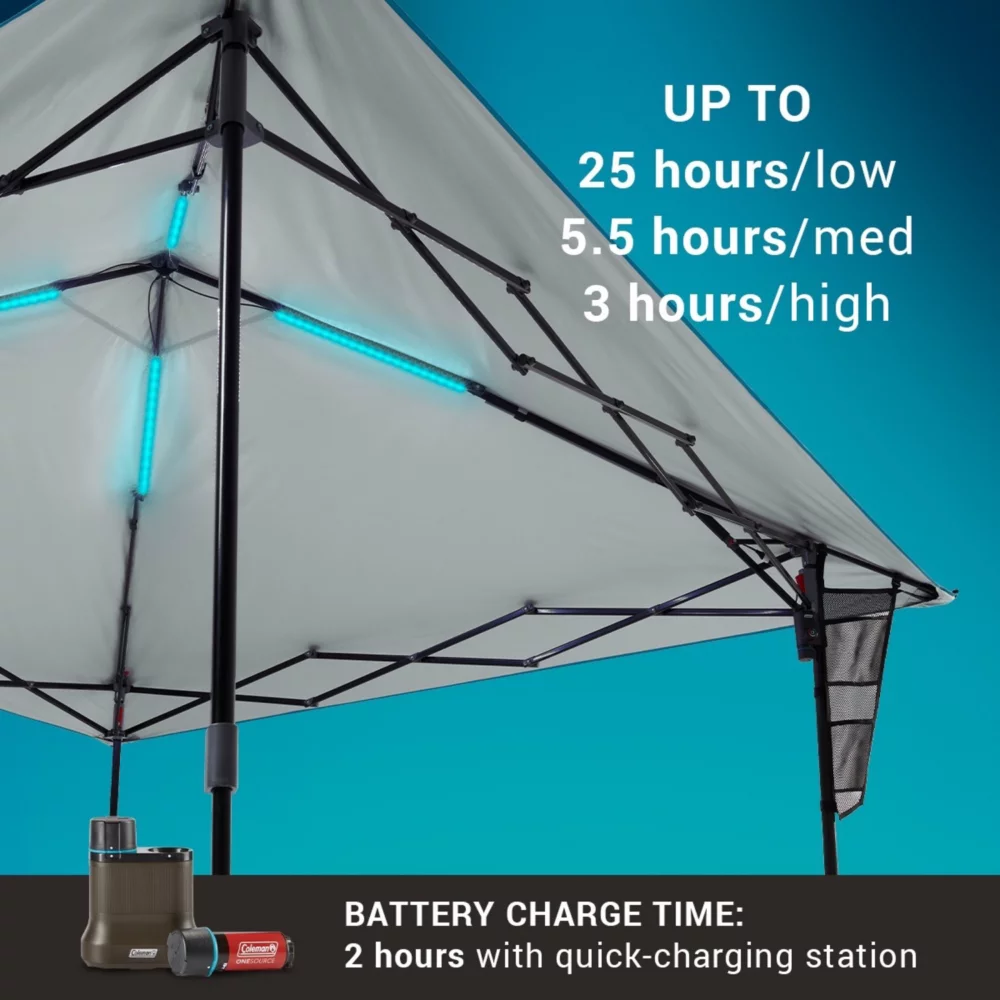 Coleman OneSource™ 10 X 10 Canopy Shelter With LED Lighting & Rechargeable Battery 6 Coleman OneSource™ 10 X 10 Canopy Shelter With LED Lighting & Rechargeable Battery - Image 4