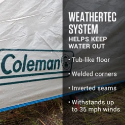 Coleman 4-Person Cabin Tent With Screened Porch, Evergreen 13 Coleman 4-Person Cabin Tent With Screened Porch, Evergreen -Camp To Explore Shop 2000035607 Congaree ATF 3 1 2