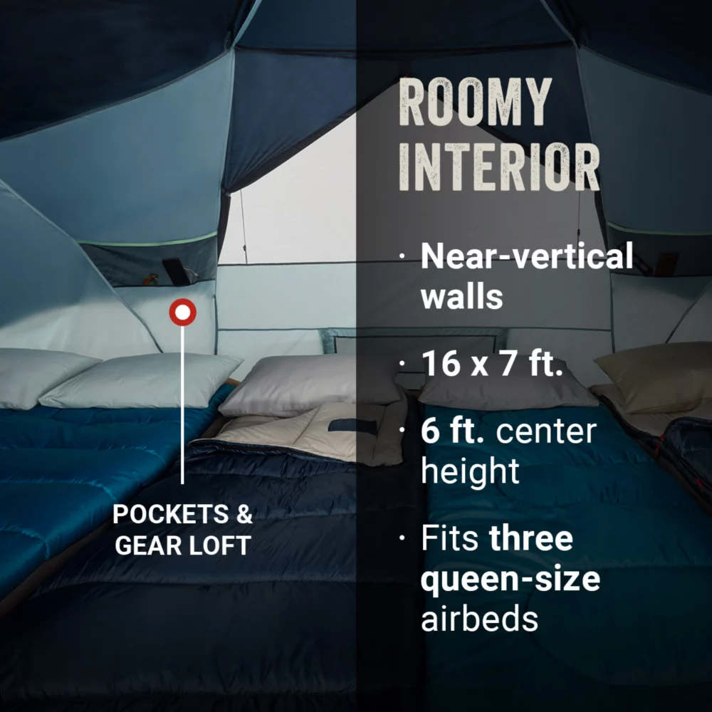 Coleman Skydome™ 8-Person Camping Tent XL, Blue Nights 5 Coleman Skydome™ 8-Person Camping Tent XL, Blue Nights - Image 3