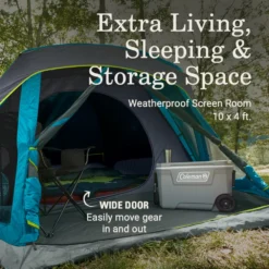 Coleman Skydome™ 6-Person Screen Room Camping Tent With Dark Room™ Technology -Camp To Explore Shop 2155647 ATF4