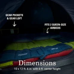 Coleman Skydome™ 6-Person Screen Room Camping Tent With Dark Room™ Technology -Camp To Explore Shop 2155647 ATF6