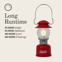 Coleman Classic 500 Lumens LED Lantern, Red -Camp To Explore Shop 2155764 ATF3