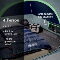 Coleman Skydome™ 4-Person Camping Tent With LED Lighting 15 Coleman Skydome™ 4-Person Camping Tent With LED Lighting -Camp To Explore Shop 2155787 ATF6