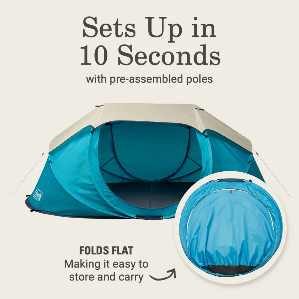 Coleman 4-Person Camp Burst™ Pop-Up Tent 4 Coleman 4-Person Camp Burst™ Pop-Up Tent - Image 2