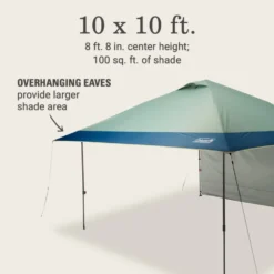 Coleman OASIS™ 10 X 10 Canopy With Sun Wall -Camp To Explore Shop 2156418 OasisLite10x10CanopySunWallMoss ATF6