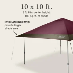 Coleman OASIS™ 10 X 10 Canopy -Camp To Explore Shop 2157495 Oasis10x10CanopyBlackberry ATF6
