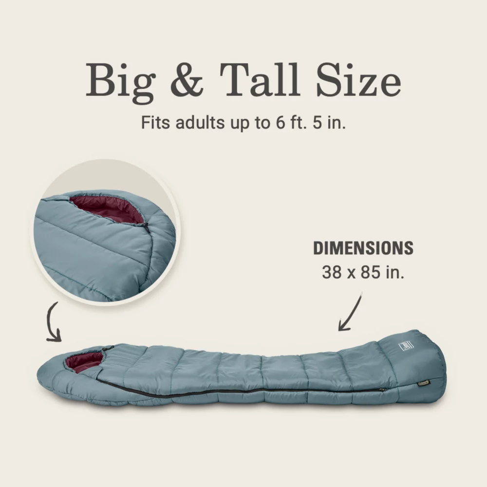 Coleman Tidelands™ 50° Big & Tall Mummy Sleeping Bag 7 Coleman Tidelands™ 50° Big & Tall Mummy Sleeping Bag - Image 5