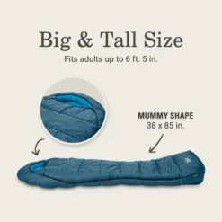 Coleman Tidelands™ 30° Big & Tall Mummy Sleeping Bag -Camp To Explore Shop 2158169 ATF5