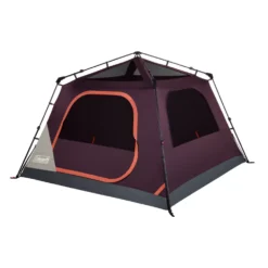 Coleman Skylodge™ 4-Person Instant Camping Tent, Blackberry 16 Coleman Skylodge™ 4-Person Instant Camping Tent, Blackberry -Camp To Explore Shop 4P CbnInstnt Blckbrry 2 FrontAngleRight FlyOff