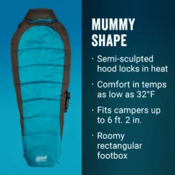 Coleman OneSource™ Heated Sleeping Bag & Rechargeable Battery -Camp To Explore Shop Coleman 2000037151 OneSource HeatedSleepingBag ATF5