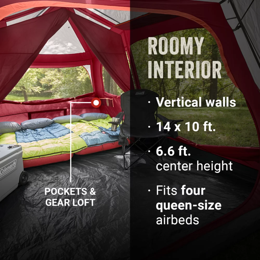 Coleman Skylodge™ 10-Person Instant Camping Tent, Blackberry 7 Coleman Skylodge™ 10-Person Instant Camping Tent, Blackberry - Image 5