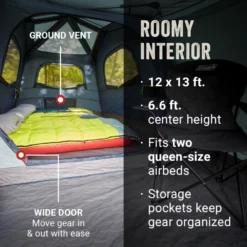 Coleman Skylodge™ 10-Person Instant Camping Tent With Screen Room, Blue Nights 14 Coleman Skylodge™ 10-Person Instant Camping Tent With Screen Room, Blue Nights -Camp To Explore Shop Coleman 2000037545 Skylodge Instant ScreenRoom 10P ATF5