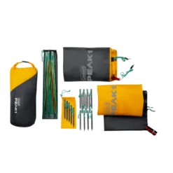 Coleman PEAK1™ 1-Person Backpacking Tent​ -Camp To Explore Shop Peak1 BackpackingTent 2P Overhead Bag Contents 0003 v3 1