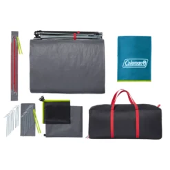 Coleman Skydome™ XL 10-Person Camping Tent With Dark Room™ Technology -Camp To Explore Shop Skydome20XL20Darkroom 10P Overhead Contents v2